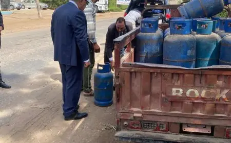 محافظ الدقهلية يوقف بائع أسطوانات غاز في جولة مفاجئة للتحقق من الوزن والمواصفات في منية النصر