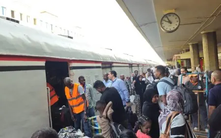 الرحلة 22 لقطارات العودة الطوعية تربط السودانيين بديارهم عبر سكك حديد مصر