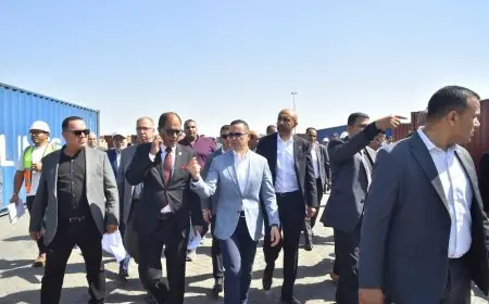 وزير الاستثمار يزور ميناء العين السخنة ويتابع تقدم منظومة الفحص المشترك