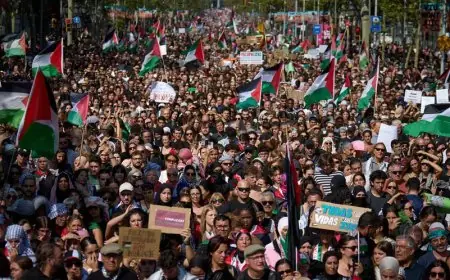 احتجاجات واسعة تجتاح إسبانيا من برشلونة إلى مدريد دعماً لغزة