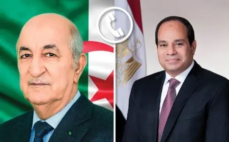 الرئيس السيسي ونظيره الجزائري يناقشان قضايا إقليمية هامة في اتصال هاتفي