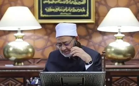 شيخ الأزهر يقدم التعازي للمهندس إبراهيم محلب رئيس الوزراء الأسبق في وفاة شقيقته