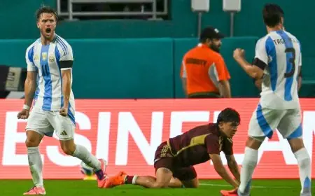 الأرجنتين تسجل انتصاراً ودياً على فنزويلا بدون ميسي وماستانتونو