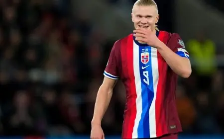 هالاند يحقق إنجازاً تاريخياً بتسجيله أكثر من 50 هدفاً مع منتخب النرويج