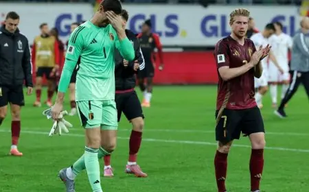 الطقس العاصف في كارديف يثير قلق تيبو كورتوا قبل المواجهة المصيرية بين بلجيكا وويلز