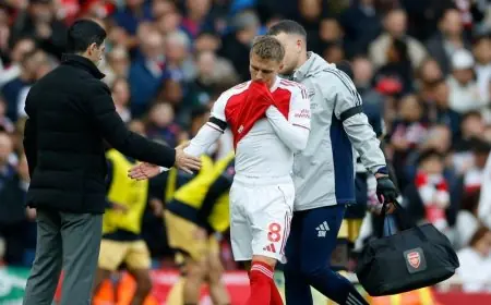 إصابة الركبة تبعد أوديغارد عن أرسنال حتى منتصف نوفمبر