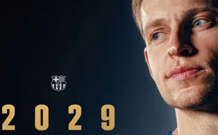 برشلونة يمدد عقد دي يونغ حتى عام 2029 لتعزيز خط الوسط