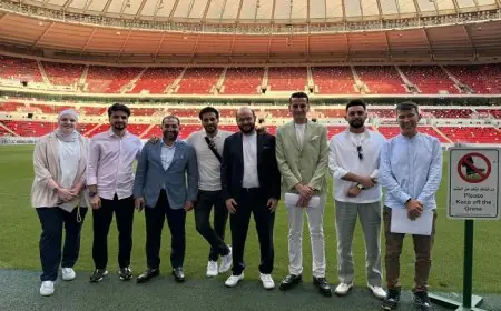 وفد بيراميدز يقوم بجولة تفقدية في ملاعب التدريب بقطر استعداداً لمباريات الإنتركونتيننتال