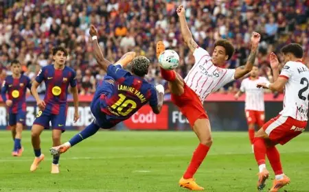 برشلونة يهزم جيرونا بهدف أراوخو ويعتلي صدارة الدوري الإسباني