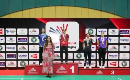 نور يسري تفوز بالميدالية البرونزية في البطولة العاشرة لمصر الدولية للريشة الطائرة