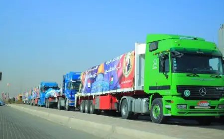 قافلة المساعدات الـ 52 من زاد العزة تتجه نحو كرم أبو سالم والعوجة لدعم غزة بالأغذية والعون