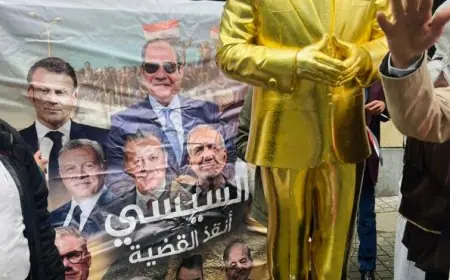 استقبال جماهيري ضخم للرئيس السيسي في بروكسل للمشاركة في القمة المصرية الأوروبية