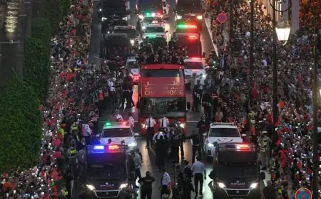 استقبال جماهيري حافل لمنتخب المغرب بعد فوزه بكأس العالم تحت 20 عاماً