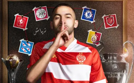 الوداد البيضاوي يتعاقد مع حكيم زياش في صفقة انتقال حر تعزيز قوي للفريق المغربي