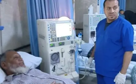 المسن المصفوع بالسويس عم غريب يستعد لغسيل الكلى قبل تقديم شهادته للنيابة