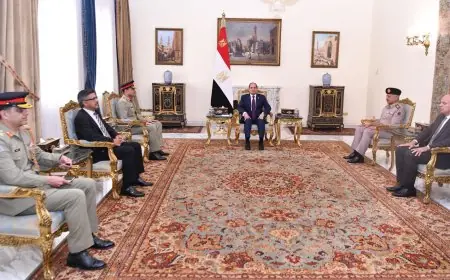 الرئيس السيسي يلتقي الوفد العسكري الباكستاني في القاهرة لتعزيز التعاون العسكري