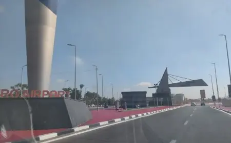 تطوير طريق مطار القاهرة لاستقبال ضيوف افتتاح المتحف المصري الكبير