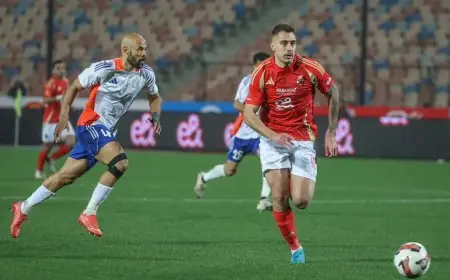 بطاقة حمراء مباغتة لجراديشار تقلب موازين مباراة الأهلي وإيجل نوار في دوري الأبطال