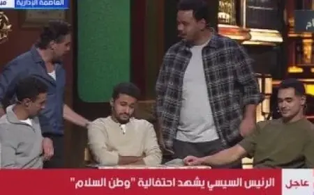 هشام ماجد ونجوم الفن يعبرون عن دعم مصر لفلسطين في مسرحية وطن السلام