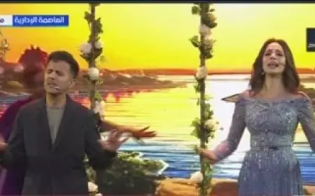 آمال ماهر وحمزة نمرة يبدعان في أداء أغنية مصر وطن السلام بحضور الرئيس السيسي