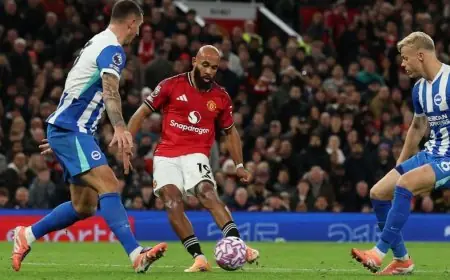 مانشستر يونايتد يتألق بفوز ساحق على برايتون برباعية ويتقدم للمربع الذهبي