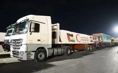 الهلال الأحمر يرسل 10 آلاف طن من المساعدات الإنسانية إلى غزة عبر قافلة زاد العزة