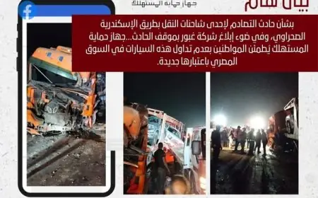 هيئة حماية المستهلك تؤكد: ممنوع تداول الشاحنات المتضررة على أنها سيارات جديدة