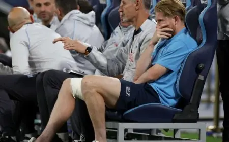 كيفن دي بروين يغيب طويلاً عن نابولي بسبب الإصابة القوية