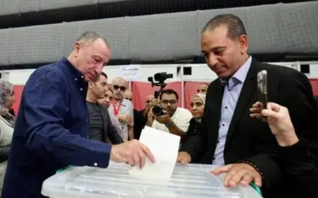 محمود الخطيب يشارك في انتخابات النادي الأهلي بتصويته