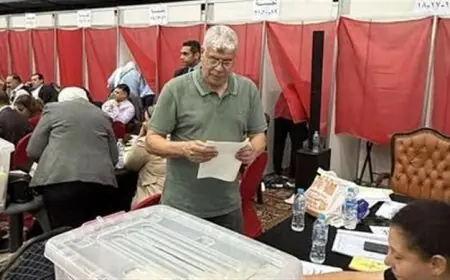 أحمد شوبير يشارك بالتصويت في انتخابات النادي الأهلي