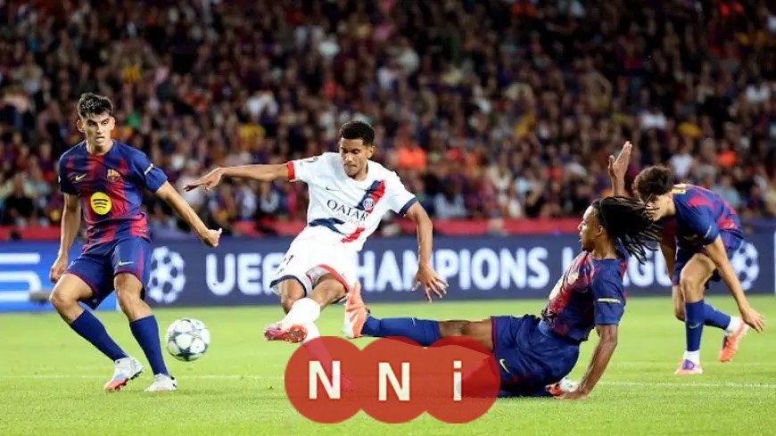 الشوط الأول ينتهي بالتعادل الإيجابي بين برشلونة وباريس سان جيرمان في دوري أبطال أوروبا