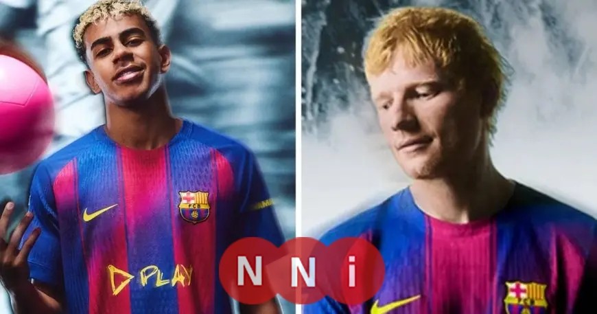 “إد شيران يزين قميص برشلونة في مواجهة الكلاسيكو ضد ريال مدريد”