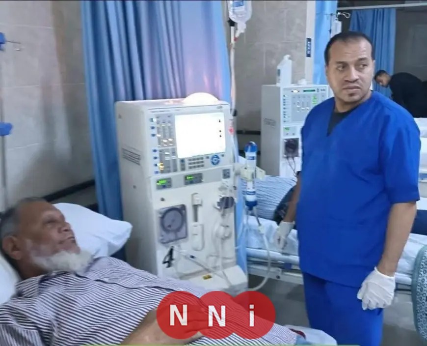 المسن المصفوع بالسويس عم غريب يستعد لغسيل الكلى قبل تقديم شهادته للنيابة