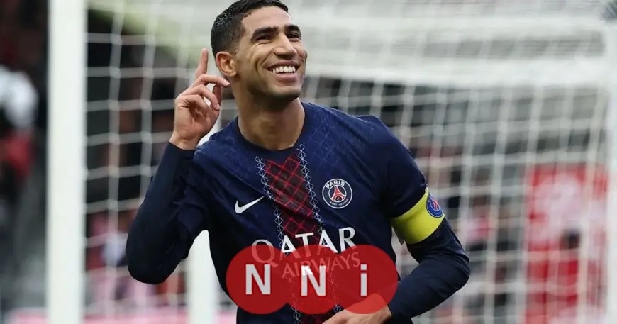 أشرف حكيمي يتألق بتسجيل هدفين خلال 10 دقائق ويعيد باريس سان جيرمان لصدارة الدوري مؤقتًا
