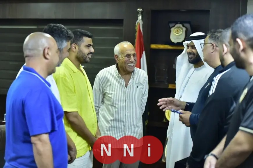 حسين لبيب يرحب بوفد نادي أبوظبي لتنس الطاولة في مقر الزمالك