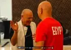 وزير الرياضة وهاني أبو ريدة يلتقيان منتخب مصر خلال معسكر الإمارات