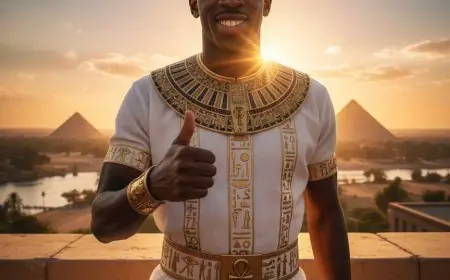 عثمان ديمبيلي يتألق بالزي الفرعوني في حفل افتتاح المتحف المصري الكبير