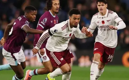 أرسنال يتفوق على بيرنلي ونوتنغهام يوقف سلسلة انتصارات مانشستر يونايتد