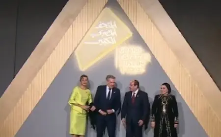 الرئيس السيسي وزوجته يستقبلان ضيوف مصر في حفل افتتاح المتحف المصري الكبير