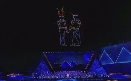 تقنية الهولوجرام تحيي ملوك الفراعنة في حفل افتتاح المتحف المصري الكبير