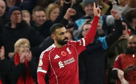 محمد صلاح يعادل رقم وين روني القياسي ويستمر في مطاردة أسطورة ليفربول إيان راش