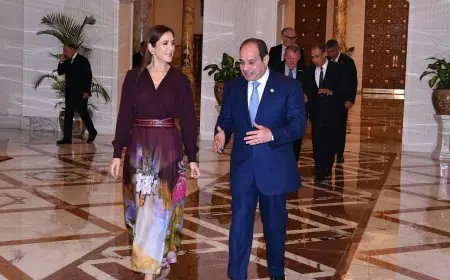 السيسي يثني على الروابط المصرية الدنماركية في لقاءه بالملكة ماري