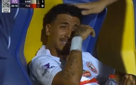 إصابة بيزيرا في مواجهة الزمالك والطلائع وخروجه باكيا تساؤلات حول مشاركته في السوبر المصري