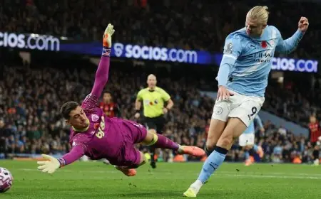 هالاند وشرقي يقودان مانشستر سيتي للفوز وبورنموث يفقد وصافة الدوري الإنجليزي