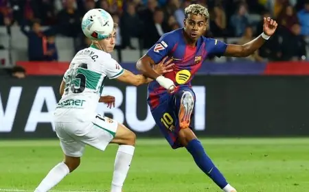 لامين يامال يتألق مثل كيليان مبابي برقم تاريخي بعد انتهاء فترة الصيام التهديفي