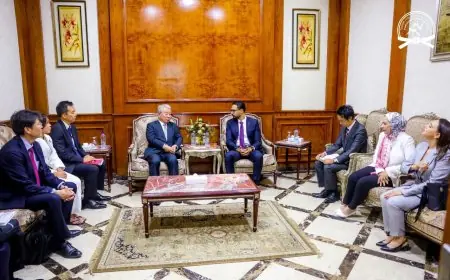 مطيع يبحث مع رئيس الجايكا اليابانية السبل الجديدة لتطوير رياضة الجودو في مصر