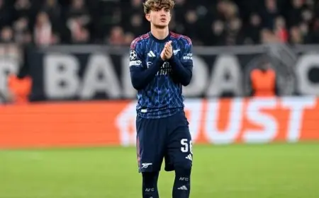 ماكس داومان لاعب أرسنال يحطم الرقم القياسي في دوري أبطال أوروبا