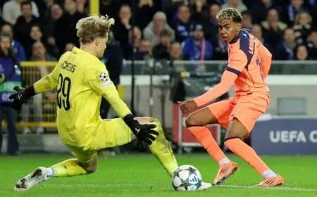 انتقادات لاذعة من لامين يامال وفيران توريس لدفاع برشلونة عقب مواجهة بروج