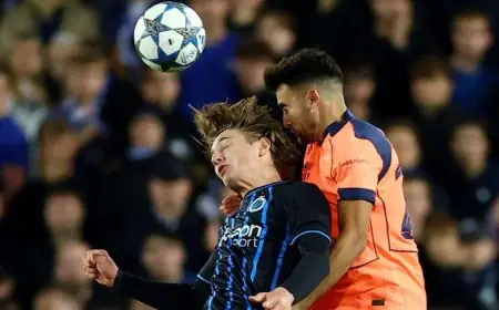 إصابة إيريك غارسيا بكسر في الأنف تثير قلق برشلونة