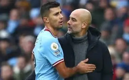 جوارديولا يكشف عن موعد عودة رودري إلى الملعب في المباريات القادمة